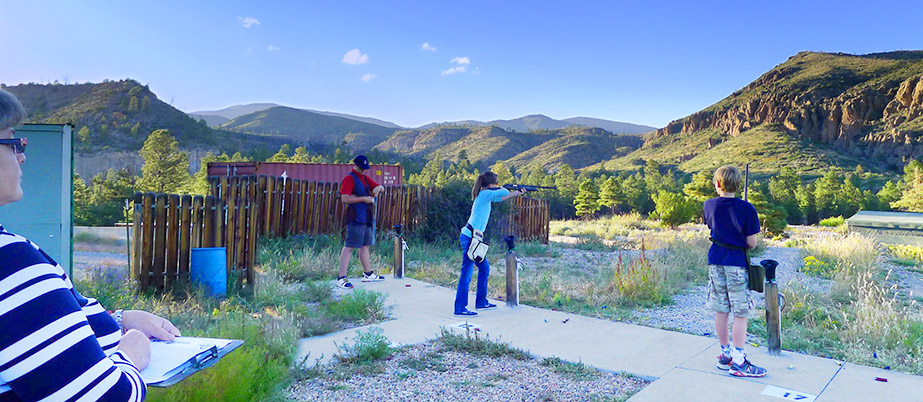 Youth Scholastic Clay Target Program members receive coaching at the Los Alamos Sportsmen’s Club trap facility. Training improve proficiency with a shotgun through shooting trap, skeet, bunker trap and five-stand. The Los Alamos Young Guns also participate in 4-H archery and .22 rimfire disciplines.