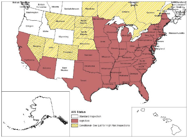 Positive Waters for Aquatic Invasive Species in the United States