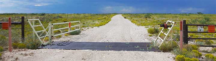 A previously-locked gate no allows public access to more hunting and fishing opportunities via Open Gate private lands, New Mexico Department of Game and Fish.