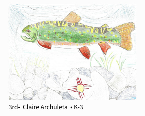 Third Place Grades K-3 Claire Archuleta - Brook Trout