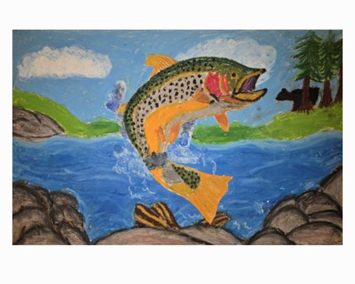 First Place Invader Crusader - Rio Grande Cutthroat Trout and Zebra Mussel by Jackson Pfeiffer